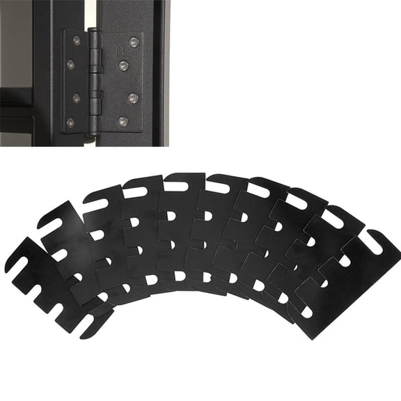 10Pcs 4X1.5In Door Hinge Shims PVC Spacer Gaskets for Cabinets and Interior Doors Hinge Repair Kit with 5/8In Corner Professional Hardware