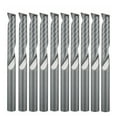thumbnail image 1 of 10Pcs 4x22mm Single Flute Bit Carbide End Mill Set, CNC Router End Mills Fit For Wood Cutter Milling, 1 of 4