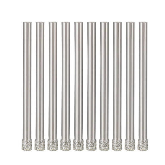 10Pcs 5/32" Diamond Particles Coating Tip Hole Saw Drill Bit for Glass