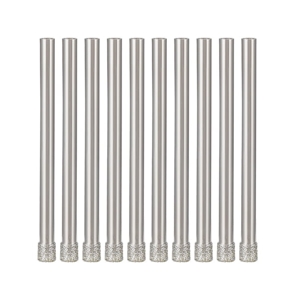 10Pcs 5/32" Diamond Particles Coating Tip Hole Saw Drill Bit for Glass