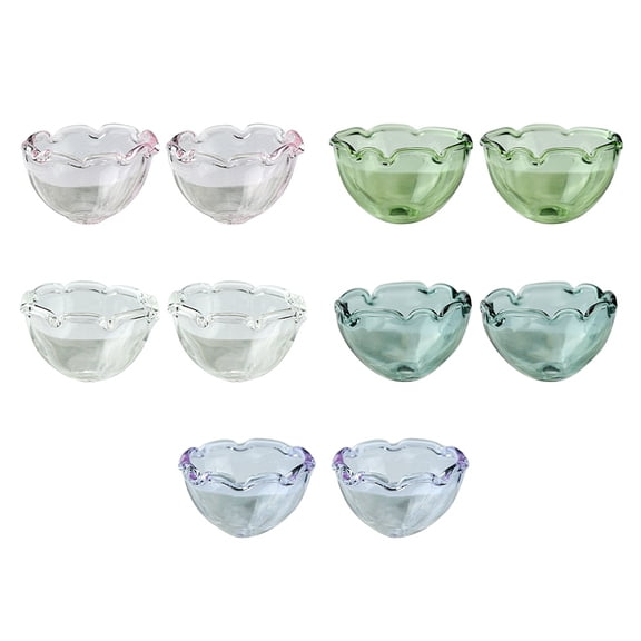 10Pcs 5 Colors Glass Bead Cone for Wind Chimes Making Multi-Petal Flower Mixed Color 21x13mm Hole: 2mm 2pcs/color