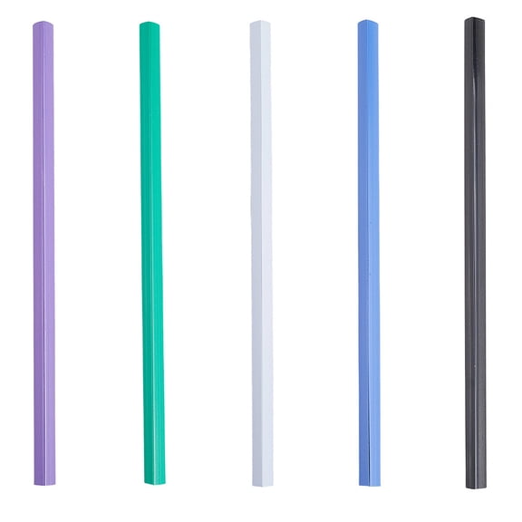 10Pcs 5 Colors Plastic Folder Insert Folder Rod Triangle Mixed Color 305x14x13mm 2pcs/color for diy