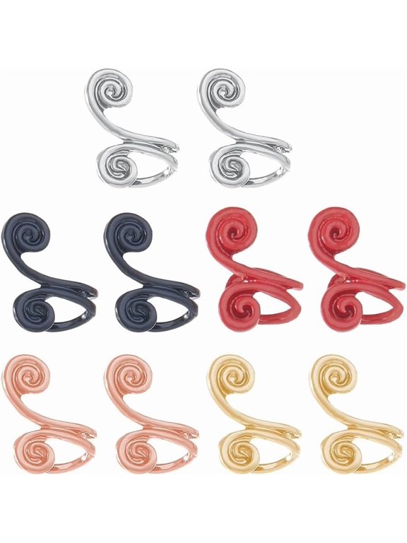10Pcs 5 Colors Pressure Earrings for Keloids Alloy Clip Earrings Spiral Earrings Compression Earrings Adjustable Keloid Earrings for Women Men Ladies
