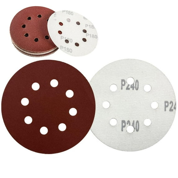 10Pcs 5 Inch 8 Hole Sanding Discs,Sandpaper for Orbital Sander 80/180/240/320/400/800/1000/1500/2000/3000,Round Sand Paper Disc,for Professional Automotive and Woodworking