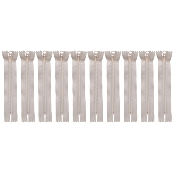 10Pcs 5 Size Closed End Resin Zippers Smooth Gliding Teeth Sewing Zips for Dressmaking and Home Decoration