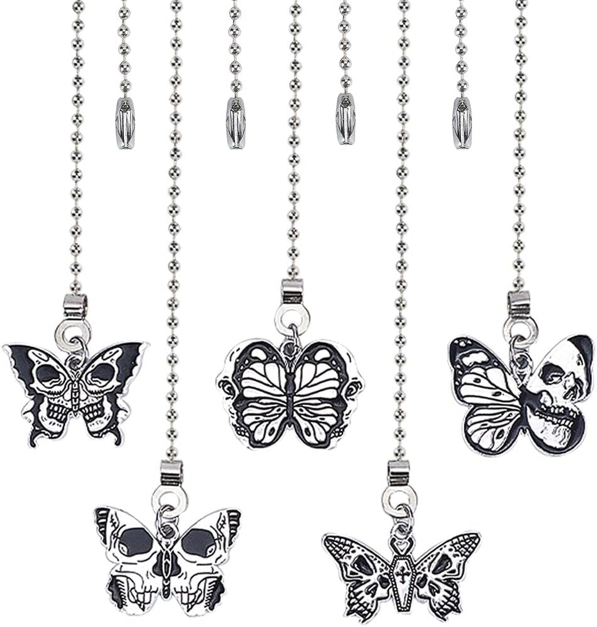 Lighting & Fan Beaded Ball Fan Pull Chain,2-Pack,Matte Black - View #6