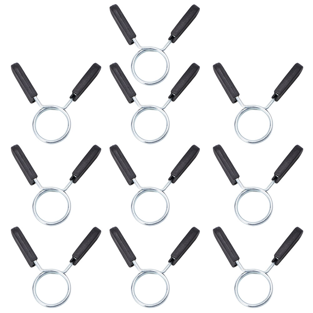 10Pcs 50mm Dumbbell Barbell Clamps Spring Clip Collars for Powerlifting Cross Fit Weightlifting
