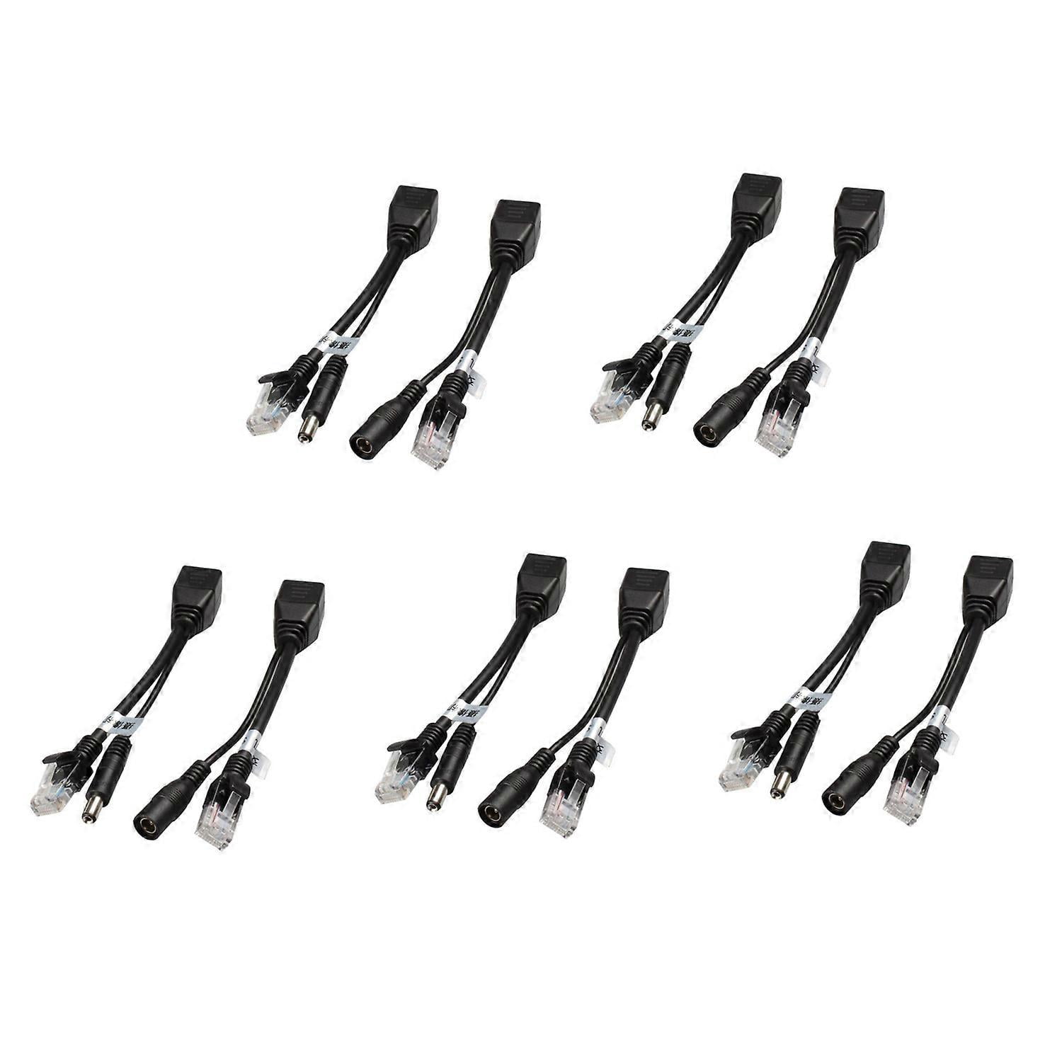 10Pcs(5Pair) POE Splitter POE Switch POE Cable Adapter Tape Screened 5V ...