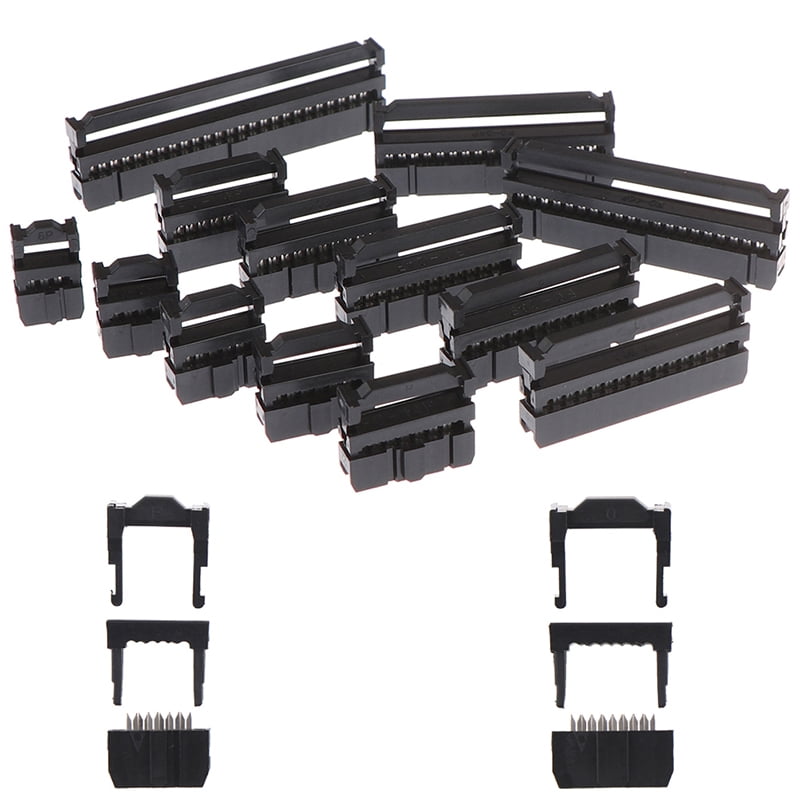 10Pcs 6/8/10/12/14-50Pin IDC Socket Plug Ribbon Cable Connector 2.54mm ...