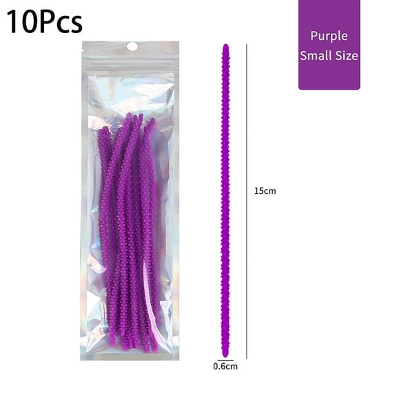 10Pcs 6/8mm Silicone Fireworks Bars Man Hair Dye And Perm Beauty Styling Tools Reggae Perm Rods Wavy Fluffy Corn Curlers Bar