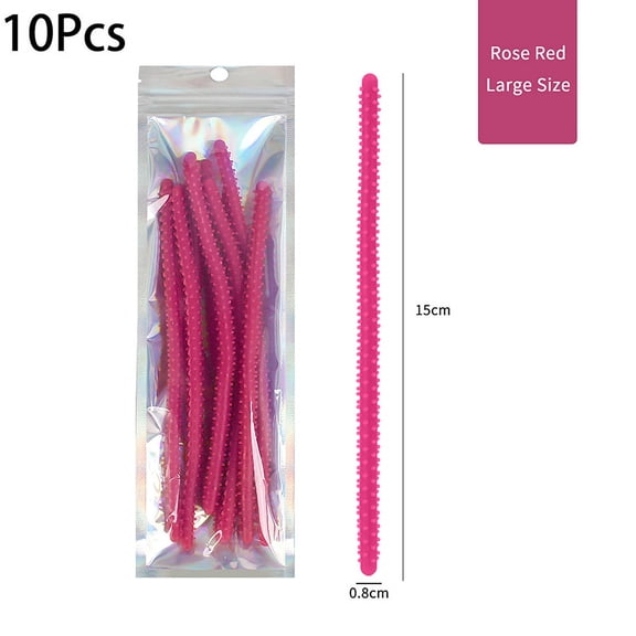 10Pcs 6/8mm Silicone Fireworks Bars Man Hair Dye And Perm Beauty Styling Tools Reggae Perm Rods Wavy Fluffy Corn Curlers Bar