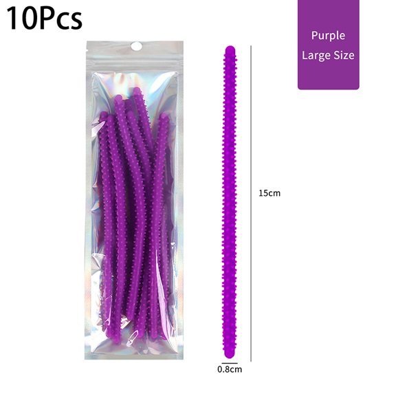 10Pcs 6/8mm Silicone Fireworks Bars Man Hair Dye And Perm Beauty Styling Tools Reggae Perm Rods Wavy Fluffy Corn Curlers Bar
