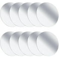thumbnail image 1 of 10Pcs 6 Inch Acrylic Round Mirrors Non Glass Plate Small Circle Mirror Decals Mirror Pieces Self Adhesive Mirror Stickers for Crafts Wedding Tables Centerpieces Home Wall Decor White, 1 of 6