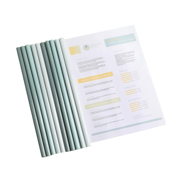 10Pcs 60 Sheet Capacity Binder Paper Protector with Sliding Bar, Report Folders