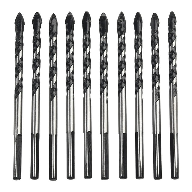 10Pcs 6Mm Tungsten Carbide Drill Bit Set for Porcelain Tile Concrete