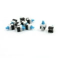 thumbnail image 1 of 10Pcs 6Pin Through Hole Mount SPDT Latching Tactile Switch 8x8mm, 1 of 1