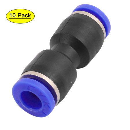 10Pcs 6mm Dia 2 Way Straight Hose Pneumatic Air Quick Fitting Push In Connector