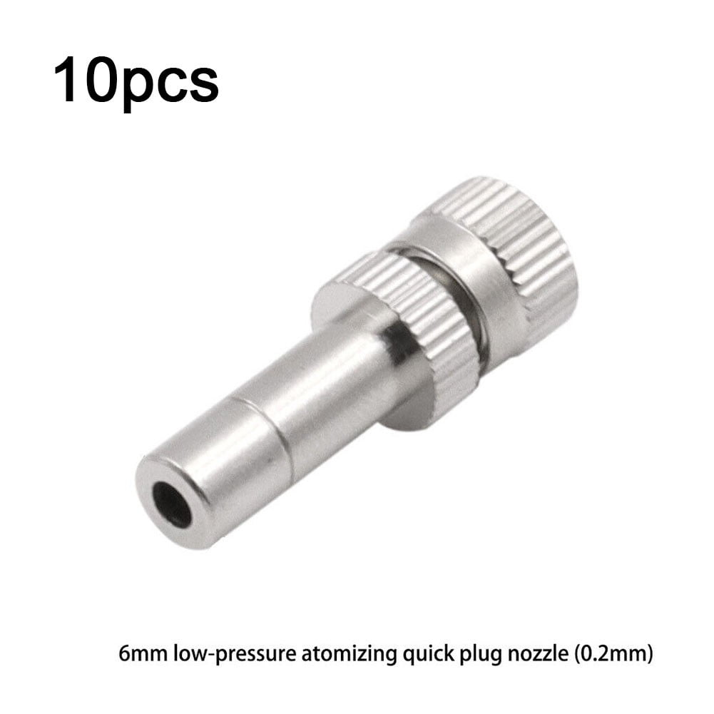 10Pcs 6mm Misting Nozzle Fast Connect Mist Fog Sprayer Spray Nozzles