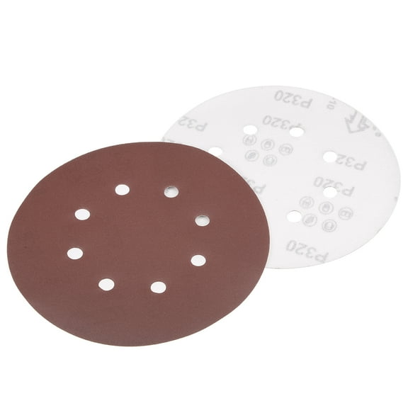 10Pcs 7 Inch 8 Hole Hook and Loop Sanding Disc 320 Grit Flocking Sandpaper