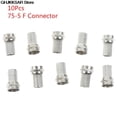 10Pcs 755 F Connector Screw On Type For RG6 Satellite TV Antenna Coax