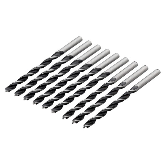 10Pcs 75Mm Woodworking Spiral Drill Bit 4Mm Diameter Wood Drills W/ Center Point