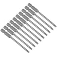 thumbnail image 1 of 10Pcs 75mm 1/4" Hex Shank SL3 Magnetic Slotted Head Screwdriver Bits S2, 1 of 4