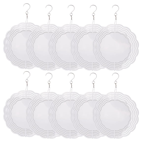 10Pcs 8 Inch Sublimation Wind Spinner Blanks 3D Wind Spinners Hanging Wind Spinners for Indoor Outdoor Garden Decoration