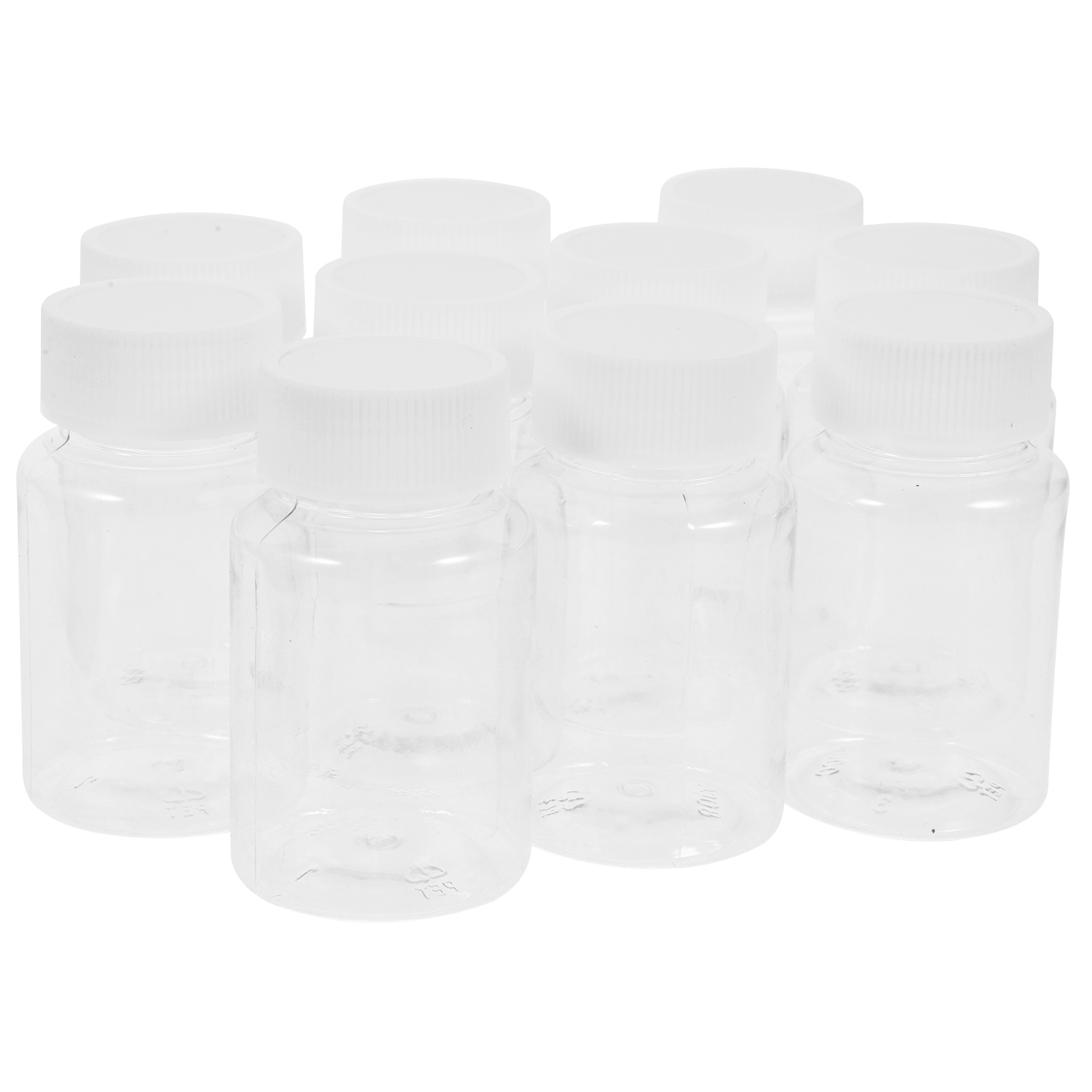 10Pcs 80ml PET Pill Container Bottles Chemical Medicine Tablet Storage