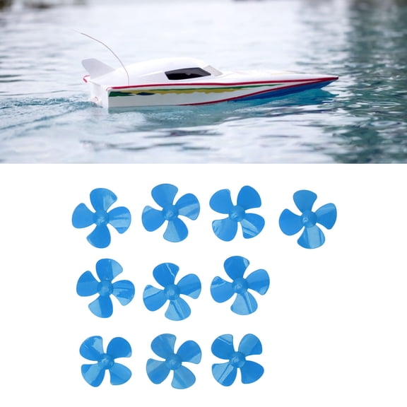 10Pcs 80mm 4-Blade ABS Plastic Propellers For DIY Toys 2mm Hole Green XR-149