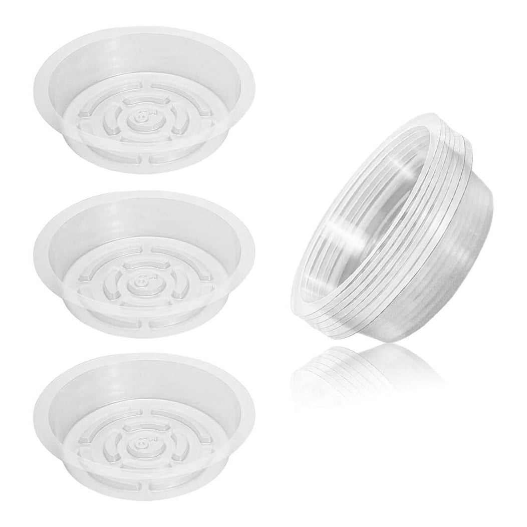 10Pcs 8Inch Clear Plant Saucer Plastic Drip Trays for Indoor and