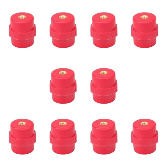 10Pcs 8mm Polyester Standoff Insulators Busbar Insulator Supporter Electrical Insulators Conical Busbar Block