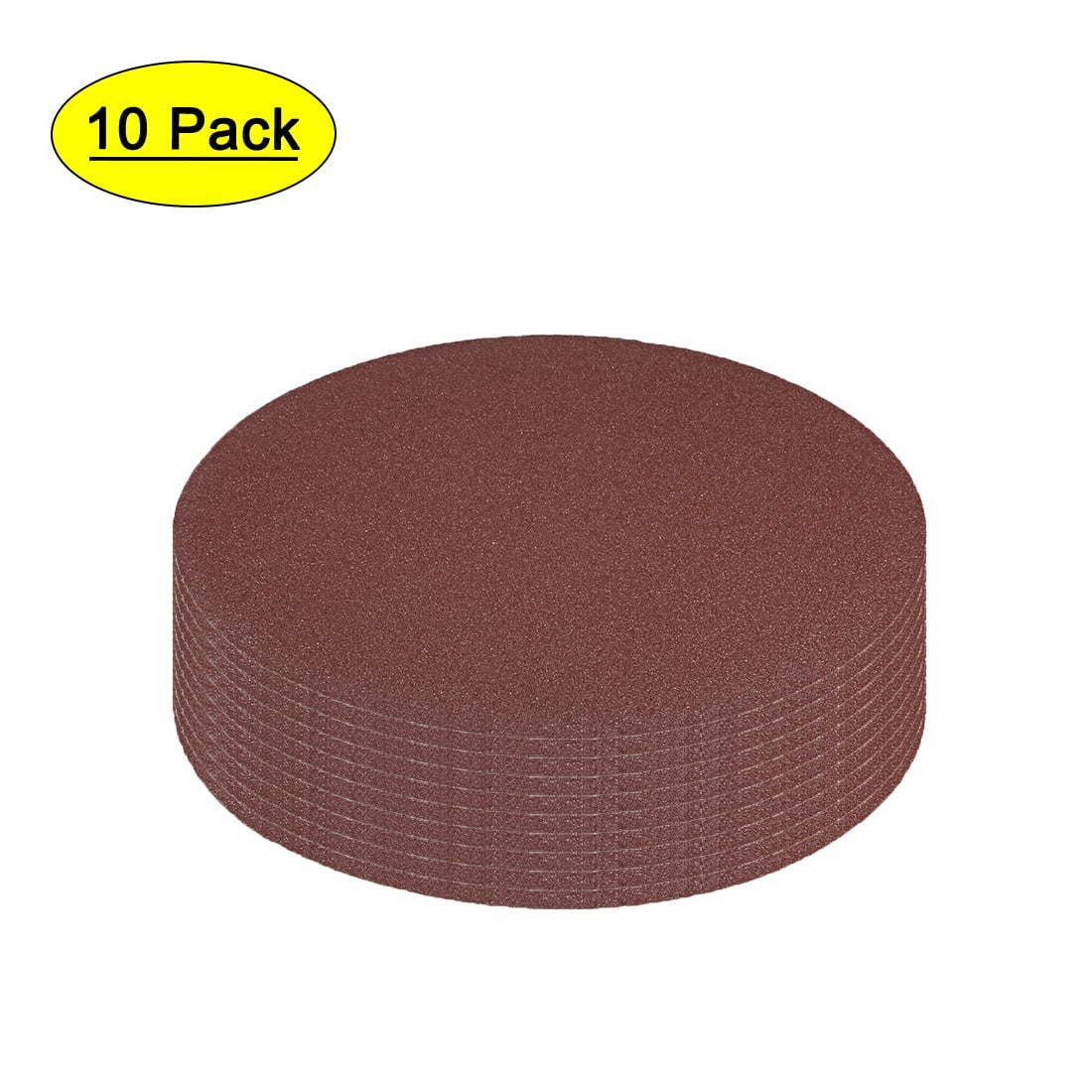 10Pcs 9 Inch Hook and Loop Sanding Disc 80 Grits Flocking Sandpaper