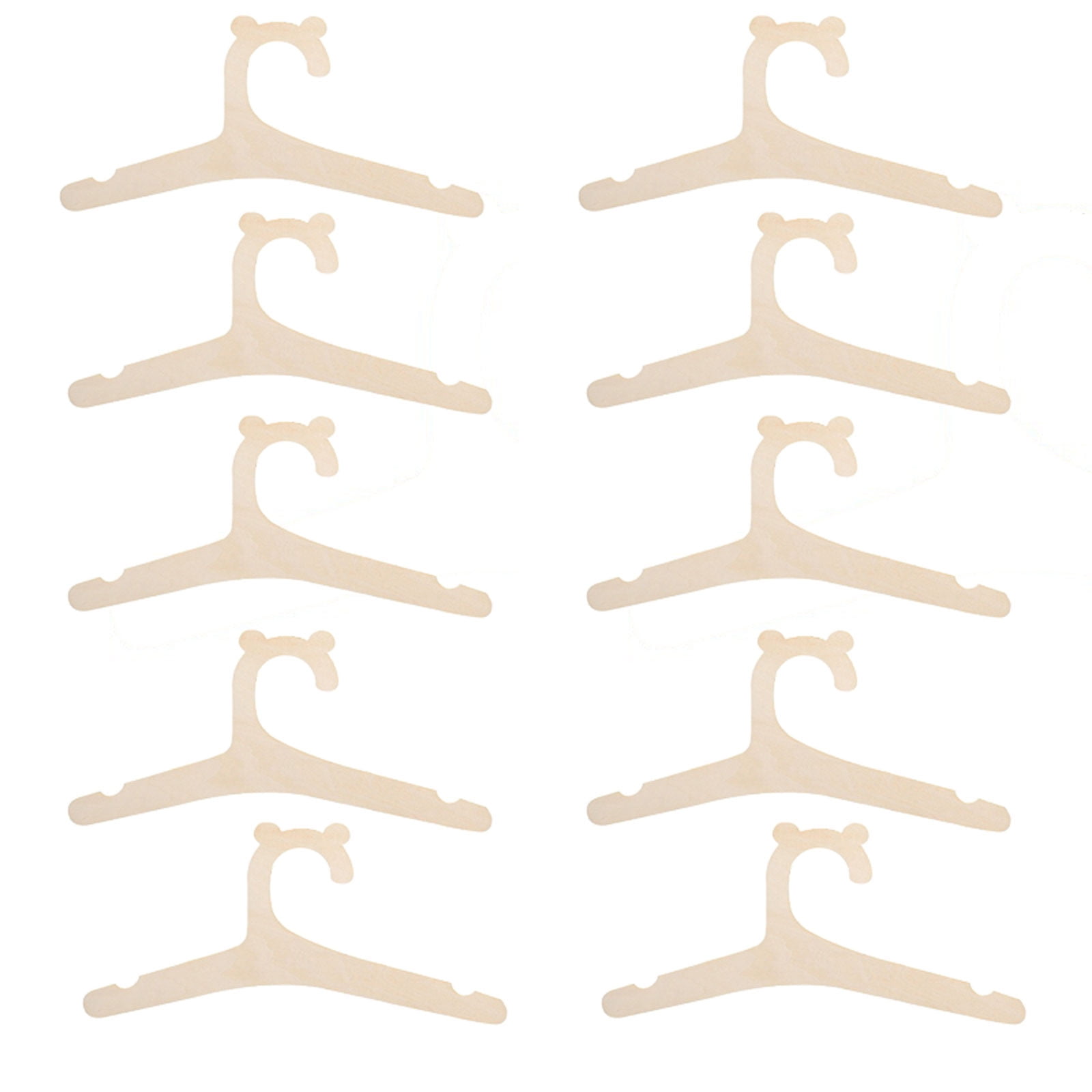 10Pcs 9-inch Wooden Baby Hangers, Children's Clothes Hangers for ...