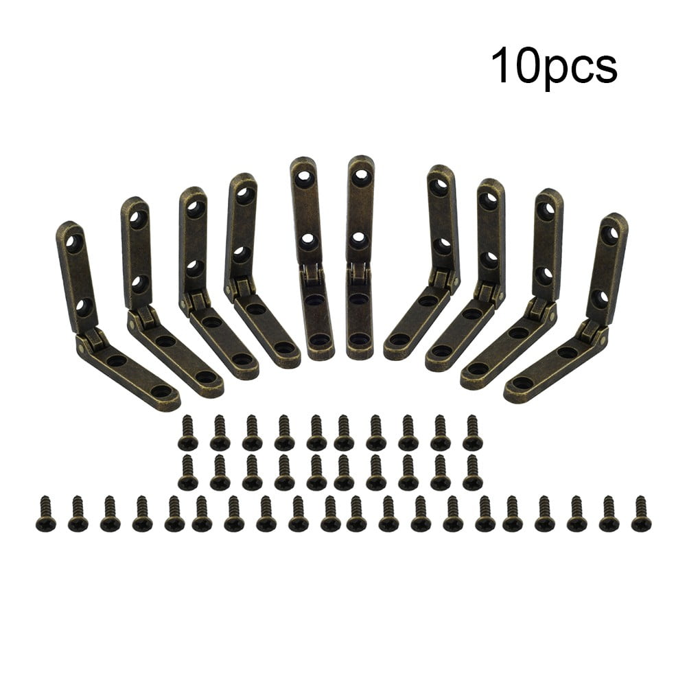 10PCS 90° Support Hinge Fan Wooden Box Hardware Accessories Iron Hinge