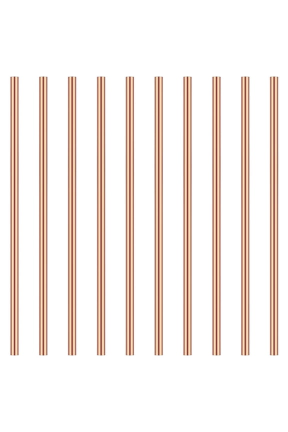 10Pcs 99.99% T2 Red Copper Round Solid Rod Bar for Drift Punches Various Shaft DIY Craft Model Plane Ship Cars Knife Handles(Diameter: 3mm Length: 150mm)