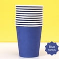 thumbnail image 1 of 10Pcs 9oz Disposable Paper Cups,Vibrant Color Party Drinking Cups For DIY Craft Holiday,Eco-Friendly Thick Recyclable Paper,Bulk Rainbow Set,paper cups,party supplies,Blue 2, 1 of 5