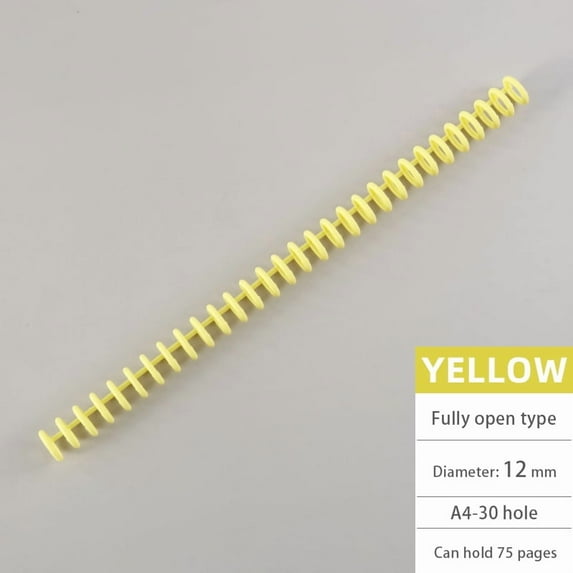 10Pcs A4/B5 Soft Plastic Loop Wire Binding Rings for Loose-Leaf Notebooks Spiral Coil Binding Strips Fastener Rings