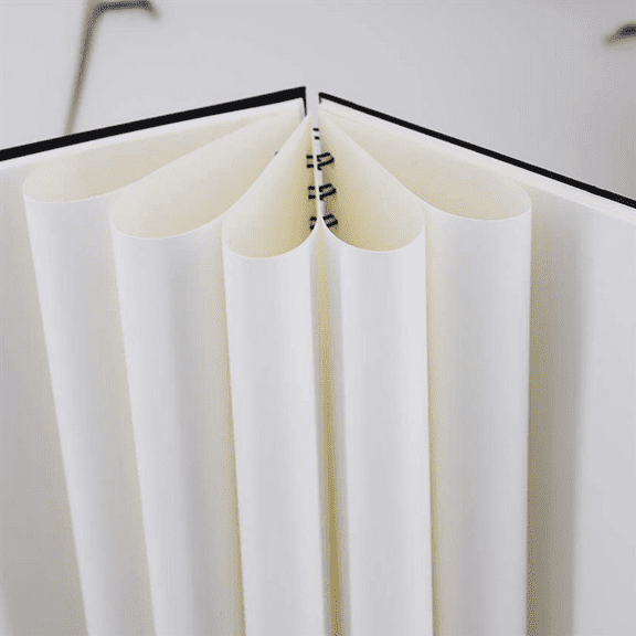 10Pcs A5 Black Spiral Notebook Blank Sketchbook Unruled Journal Pack Thick Paper 50 Sheet 100 Unlined Pages