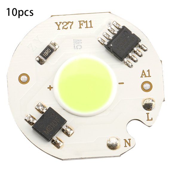 10Pcs AC220V 5W High Bright Integrated Chip Light Source COB Bead Spotlight Bulb Green