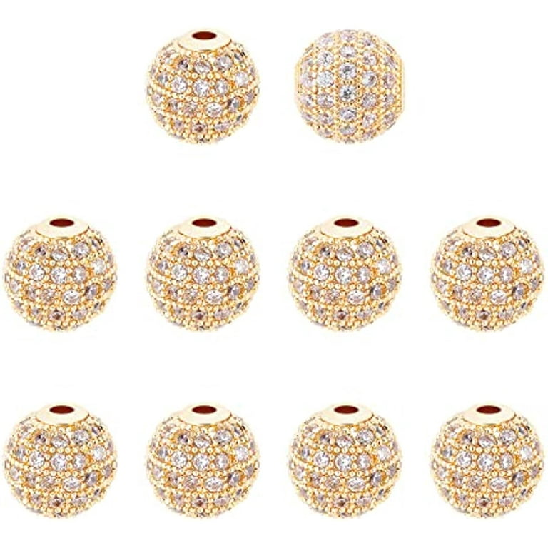 10pcs Stainless Steel 10mm Heart Beads Gold Spacer Beads Jewelry
