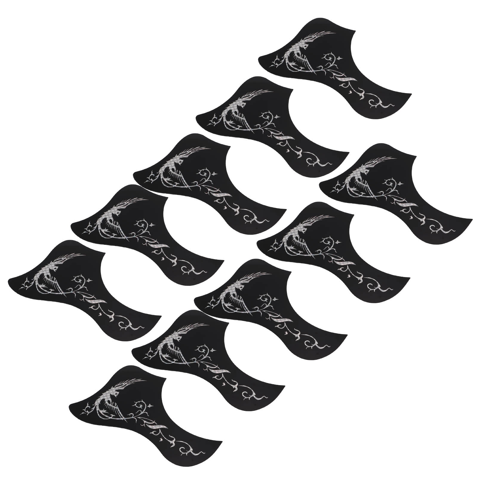 10Pcs Acoustic Guitar Pickguard Adhesive Non Scratch Swallow Laser