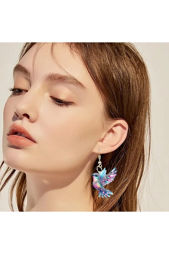 10Pcs Acrylic Dangle Earrings under $5! kkbbma Acrylic Colorful Bird Earrings, Women's Fashion Dangle Earrings, Holiday Party Jewelry Gift, Lightweight Statement Earrings