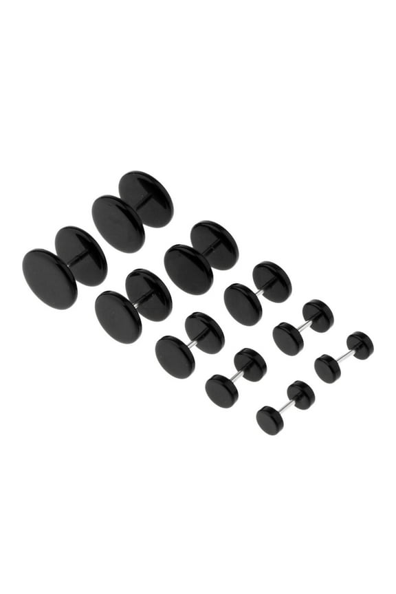 10Pcs Acrylic Fake Ear Plug Stud Stretcher Tunnel Earrings Jewellery .