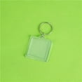 thumbnail image 1 of 10Pcs Acrylic Photo Frame Keychain with Iron Split Key Rings Square 1.57x1.57 Inch, 1 of 1