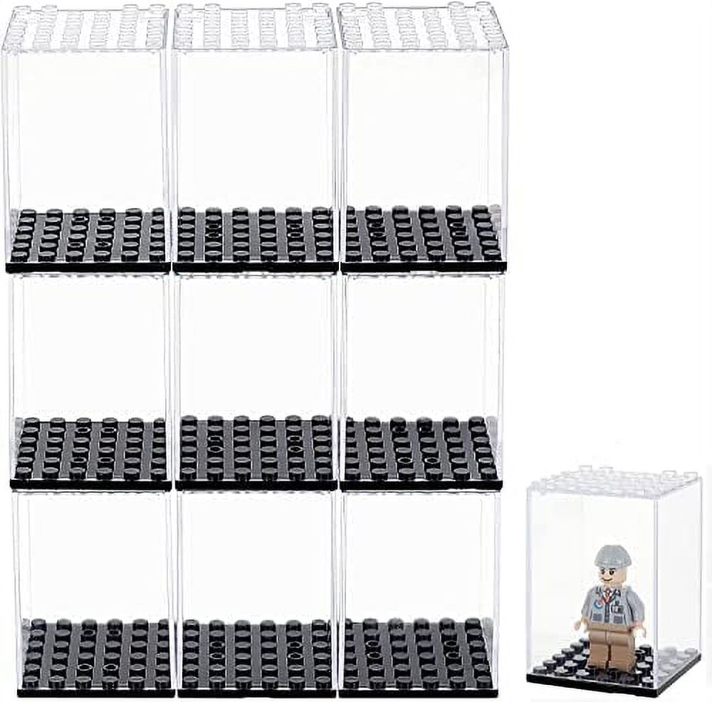 10Pcs Acrylic Stackable Model Display Case Minifigures Building Block