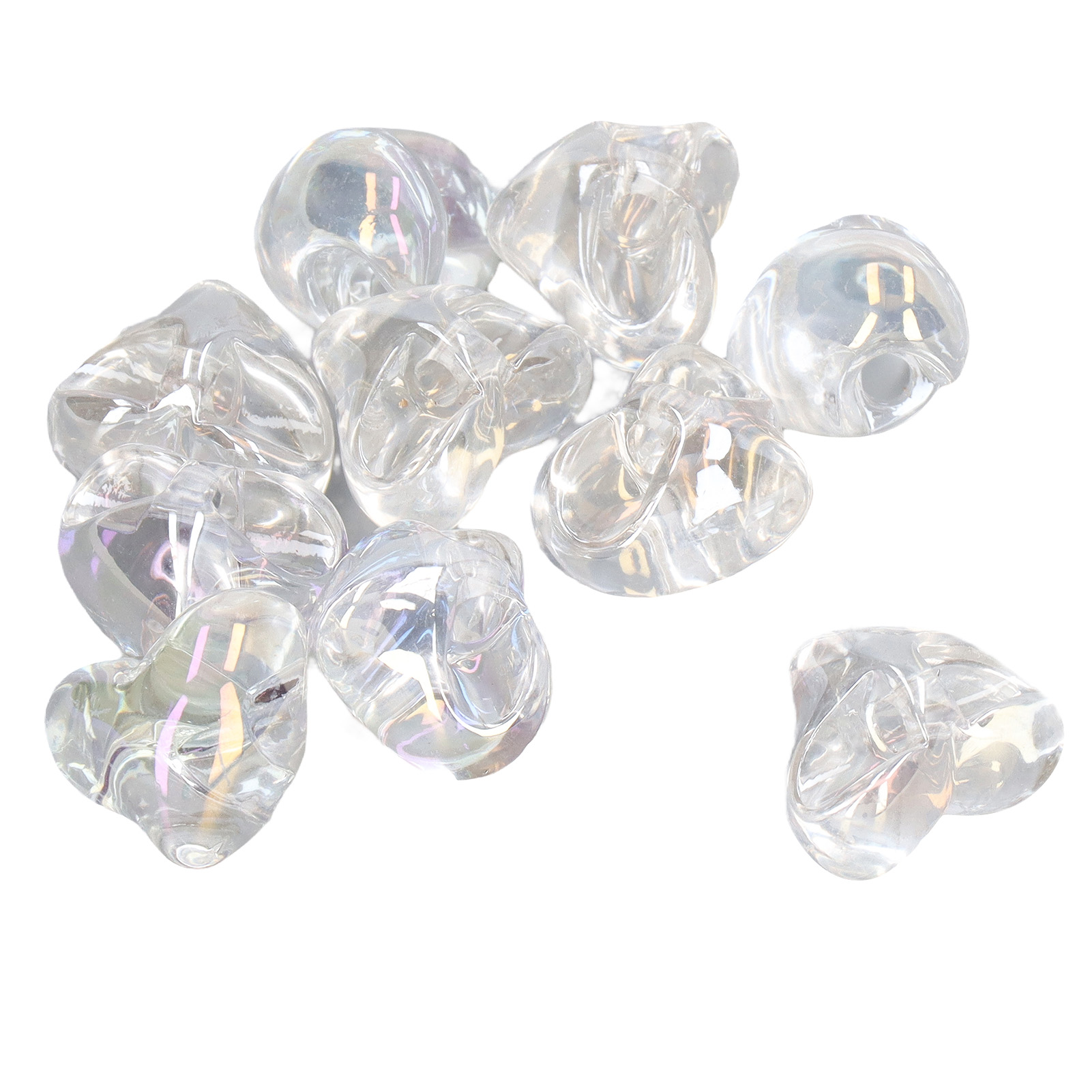 10Pcs Acrylic Transparent Beads Cute Cartoon Appearance Smoother