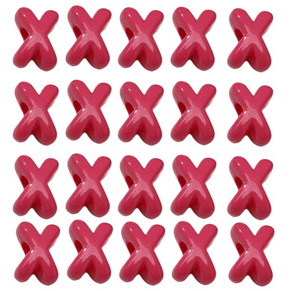 10Pcs Acrylic X Shaped Beads 2mm Hole Colorful Spacers Beads for Friendship Bracelets Handmade Jewelry Making