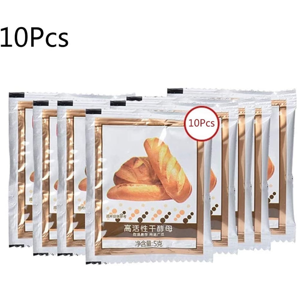 10Pcs Active Dry Yeast Kitchen High Glucose Yeast Baking Yeast for
