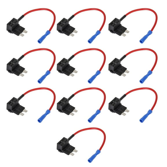10Pcs Add-a-Circuit Adapter APM Tap Mini Blade Micro 12V Car Fuse Box Holder Mini/small/medium Auto Insurance ATM Adapter medium