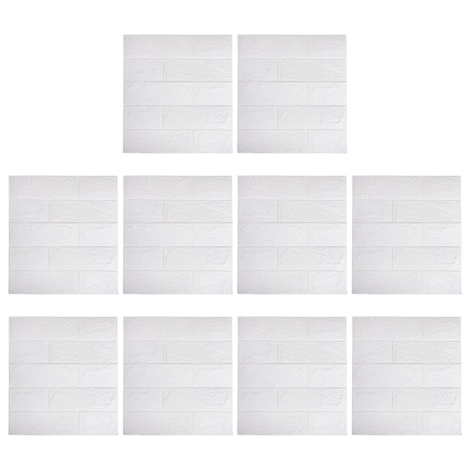 10Pcs Adhesive 3D Faux Brick Wall Panels Peel and Stick Faux Brick